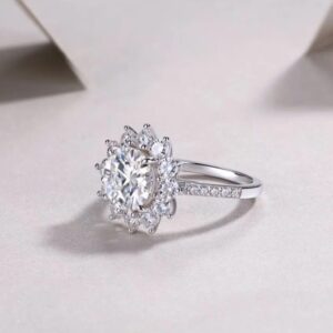 3 Carat D Color VVS1 Moissanite Ring